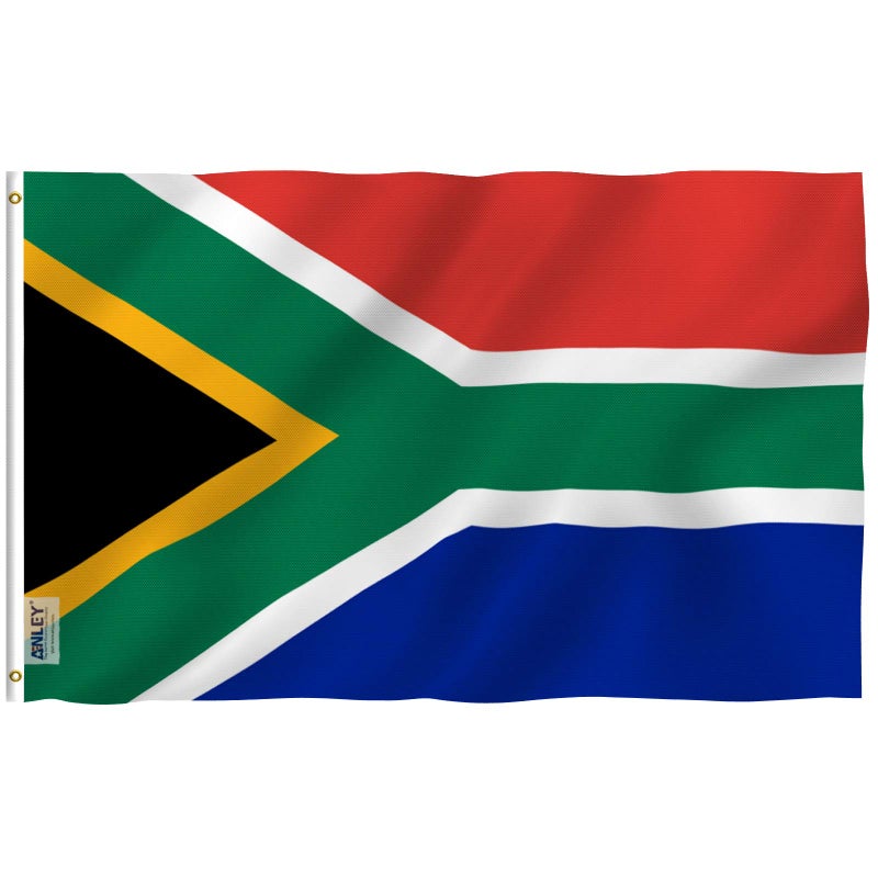 Anley Fly Breeze 3x5 Foot South Africa Flag Vivid Color and Fade proof Canvas Header and Double Stitched South African National Flags Polyester with Brass Grommets 3 X 5 Ft - Image 2