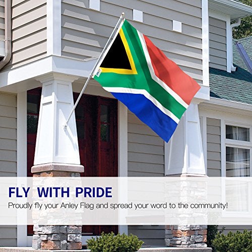 Anley Fly Breeze 3x5 Foot South Africa Flag Vivid Color and Fade proof Canvas Header and Double Stitched South African National Flags Polyester with Brass Grommets 3 X 5 Ft - Image 3
