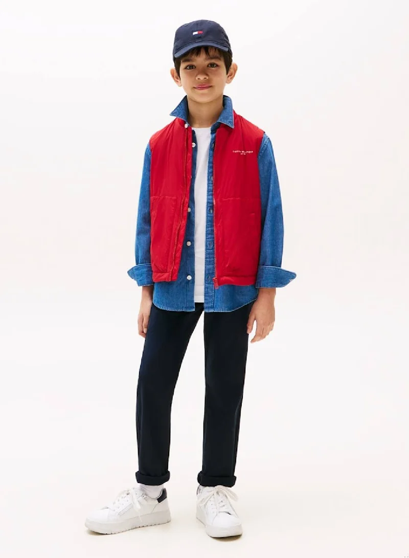 TOMMY HILFIGER Relaxed Pull On Stretch Poplin Trousers
