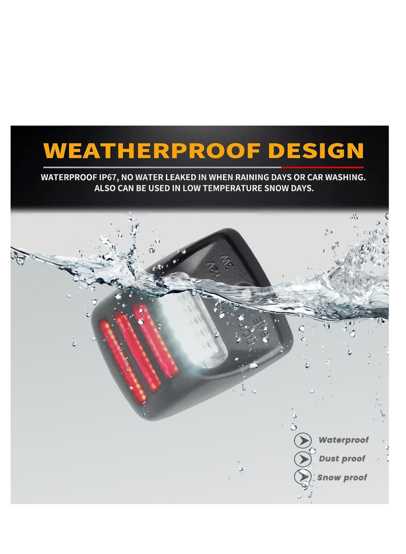 Loquat Red OLED Neon Tube LED License Plate Light Lamp, Red OLED Neon Tube Pure White SMD LED License Plate Light Assembly Replacement for Toyota Tacoma 2005-2015 u0026 Tundra Pickup Truck 2000-2013,81271- - Image 4