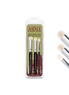 The Army Painter Masterclass: Drybrush Set Hobby Detail Paint Brush Set Acrylic Paint Brushes In 3 Sizes For Advanced & Professional Art For Tabletop & Wargames Miniature Watercolor Oil Painting  - Image 1