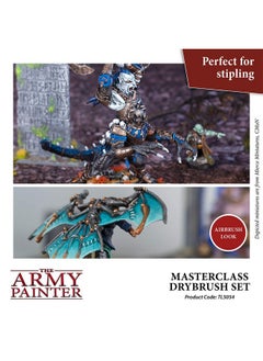 The Army Painter Masterclass: Drybrush Set Hobby Detail Paint Brush Set Acrylic Paint Brushes In 3 Sizes For Advanced & Professional Art For Tabletop & Wargames Miniature Watercolor Oil Painting  - Image 4