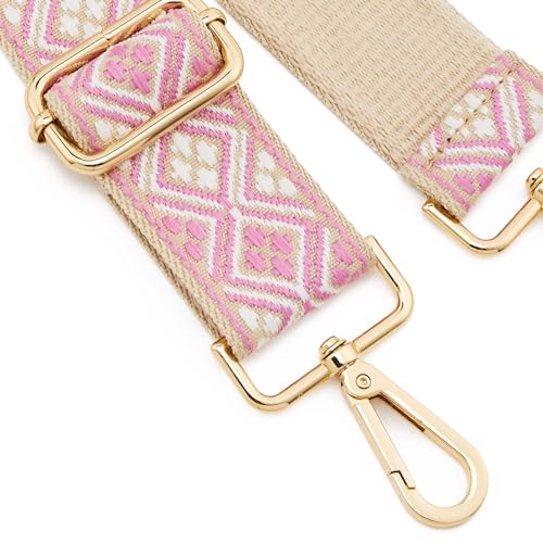 ZOOEASS Wide Shoulder Strap Adjustable Replacement Belt Guitar Style Crossbody Bag Handbag Strap Multicolor Canvas Straps(Wide:1.5in)(Color14) - Image 3