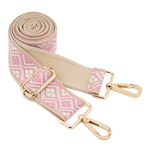 ZOOEASS Wide Shoulder Strap Adjustable Replacement Belt Guitar Style Crossbody Bag Handbag Strap Multicolor Canvas Straps(Wide:1.5in)(Color14) - Image 1