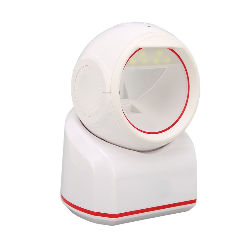 White Omnidirectional USB Barcode Scanner QR Code Reader For Retail Supermarkets - Image 4