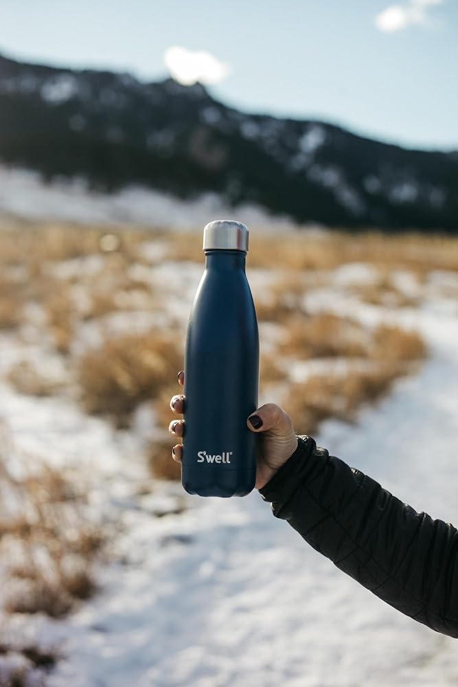 S'well Original Water Bottle, Azurite, 500ml. Vacuum-Insulated Drinks Bottle Keeps Drinks Cold and Hot - BPA-Free Stainless Steel Hydration Bottle for On The Go - Image 2