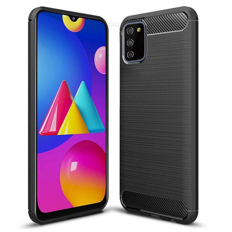 Nishtech غطاء خلفي هجين من ألياف الكربون مختبر ضد السقوط ومضاد للصدمات لجهاز سامسونج جالاكسي F02S (2021) وجهاز سامسونج جالاكسي M02s (2021) - Image 1
