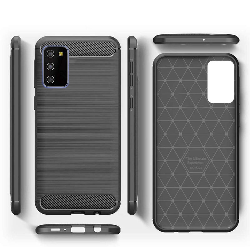 Nishtech غطاء خلفي هجين من ألياف الكربون مختبر ضد السقوط ومضاد للصدمات لجهاز سامسونج جالاكسي F02S (2021) وجهاز سامسونج جالاكسي M02s (2021) - Image 2