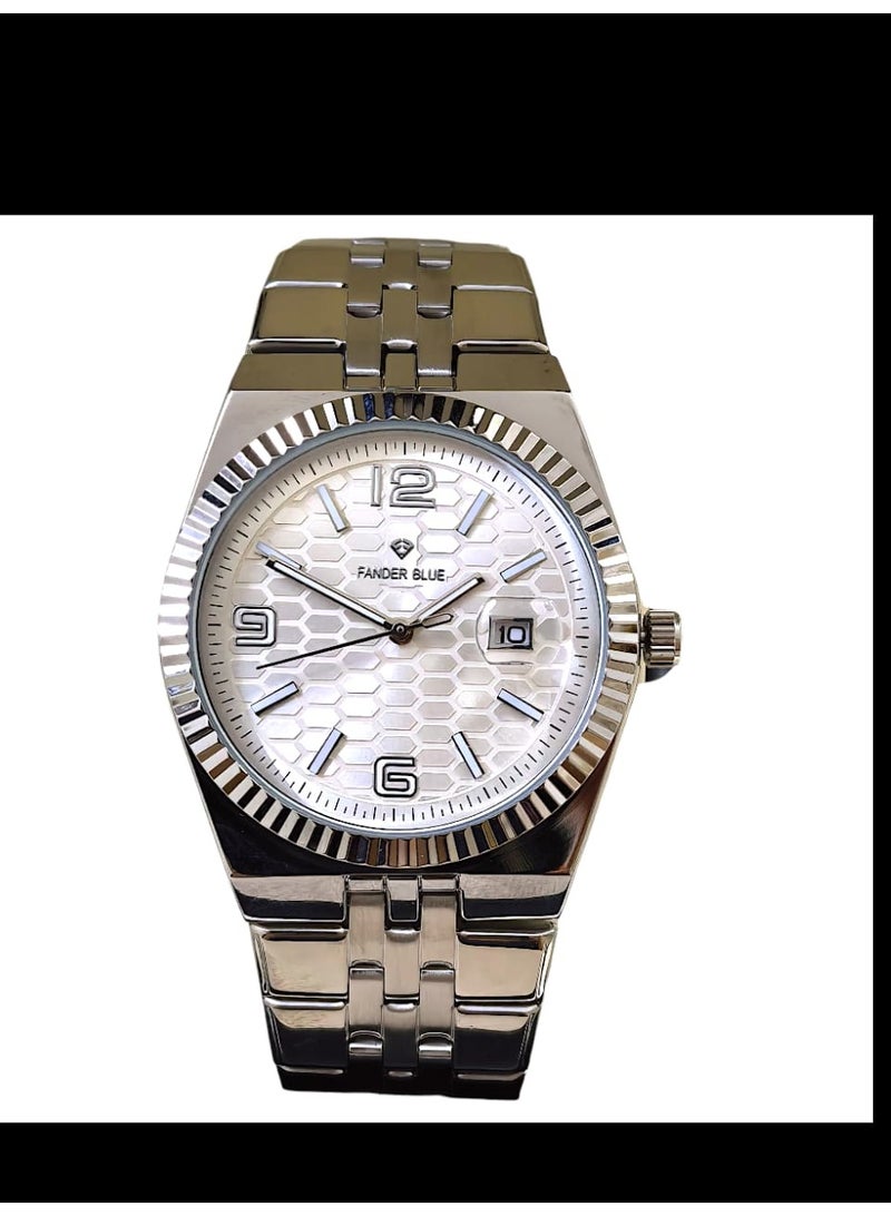 FANDER BLUE Elegant men's watch – luxurious royal design made of stainless steel, classic dial with date display, water resistant. - Image 5