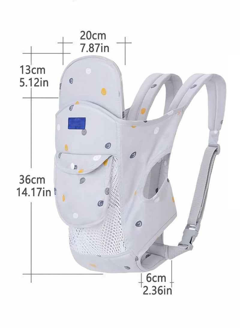 KASTWAVE Baby Carrier, Baby Holder Carrier Ergonomic Infant Carrier Adjustable Baby Carrier, Simple Baby Front and Back Carrier for Infants Toddlers Babies Girl and Boy (Grey), Mother's Good Helper - Image 2