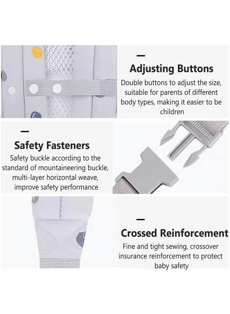 KASTWAVE Baby Carrier, Baby Holder Carrier Ergonomic Infant Carrier Adjustable Baby Carrier, Simple Baby Front and Back Carrier for Infants Toddlers Babies Girl and Boy (Grey), Mother's Good Helper - Image 5