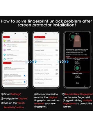 2 Pack Privacy Screen Protector for Samsung Galaxy S24 Ultra,Support Fingerprint Unlock High hardness Tempered Glass Film,Anti-Scratch Case Friendly - view 3