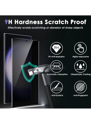 2 Pack Privacy Screen Protector for Samsung Galaxy S24 Ultra,Support Fingerprint Unlock High hardness Tempered Glass Film,Anti-Scratch Case Friendly - view 5
