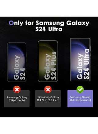 2 Pack Privacy Screen Protector for Samsung Galaxy S24 Ultra,Support Fingerprint Unlock High hardness Tempered Glass Film,Anti-Scratch Case Friendly - view 2
