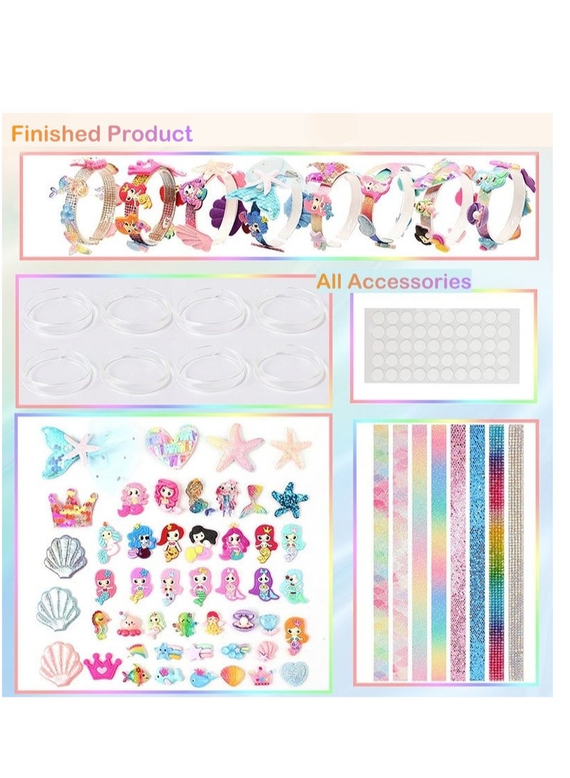 Angel Glitter Bracelet Making Kit for Girls,68PCs Mermaid Magic Bracelets Kit,Craft Kits Party Favors Supplies for Girls,Make Your Own Bracelet for Kids,DIY Bracelet Accessories Set for Kids  - Image 3