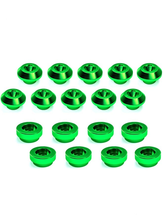 طقم براغي تثبيت أزرار هيكل من الألومنيوم 7075 من TREAL (10) لسيارة Losi 1/18 Mini LMT (أخضر)