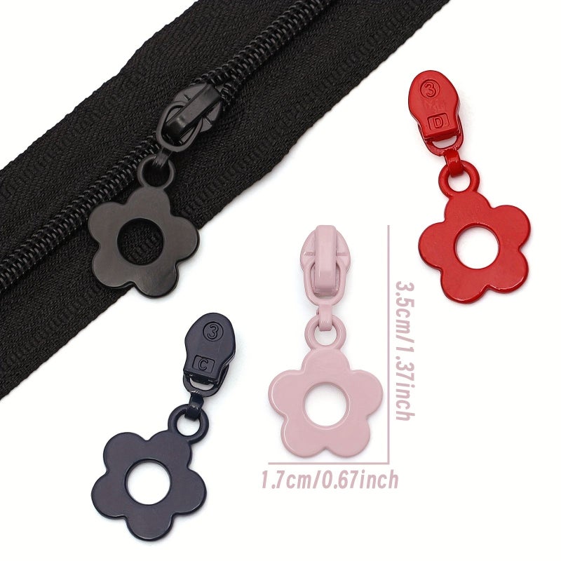 Lotus Root Starch 151 Color Number 3 Nylon Zipper Pulls 10 Pcs for Sewing Projects - Image 3