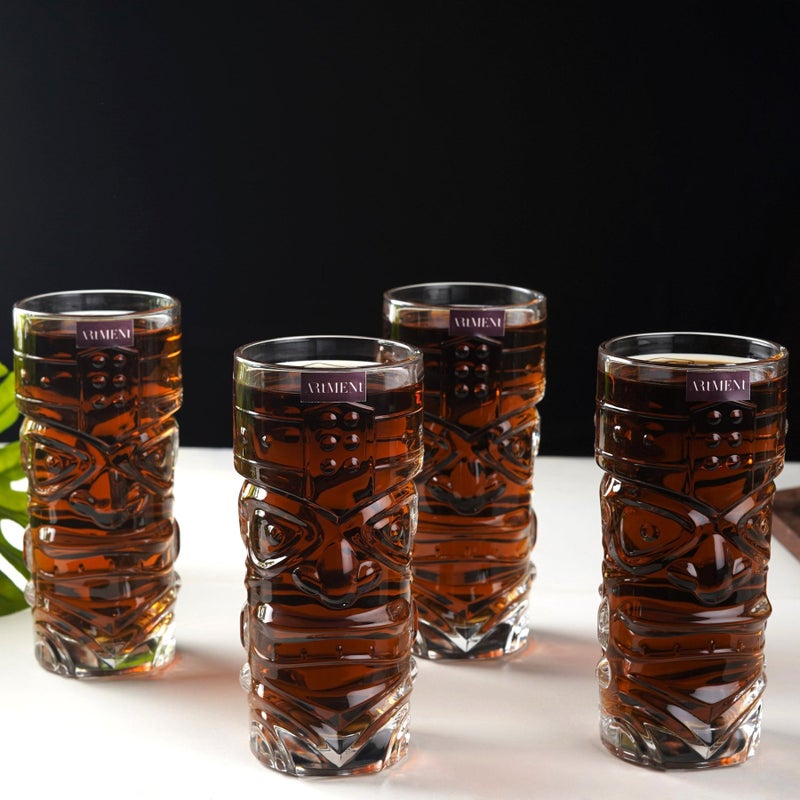 Artment Tiki Tower Glasses Set of 4 - Image 1
