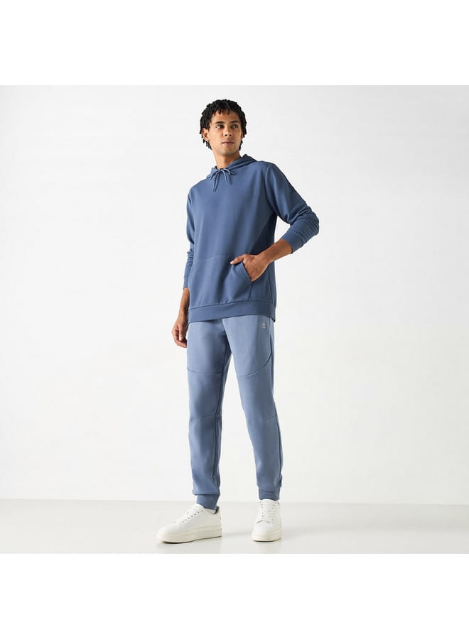 Kappa Kappa Textured Hoodie with Long Sleeves and Kangaroo Pocket  - Image 2