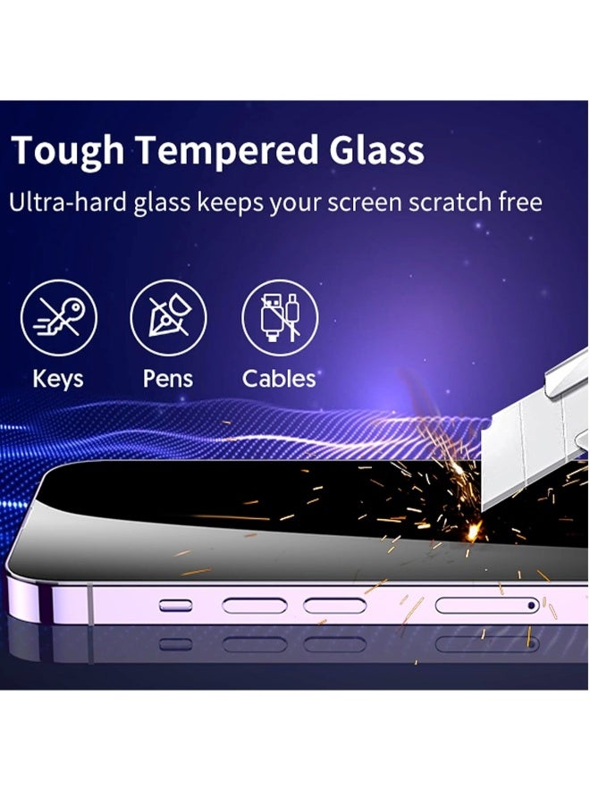 DUSALA 【3+3 Pack】 for iPhone 15 Pro Screen Protector with Camera Lens Protector 9H Tempered Glass Film HD Clear Sensitive Full Coverage Protector for iphone 15 Pro (iphone 15 Pro) - Image 3