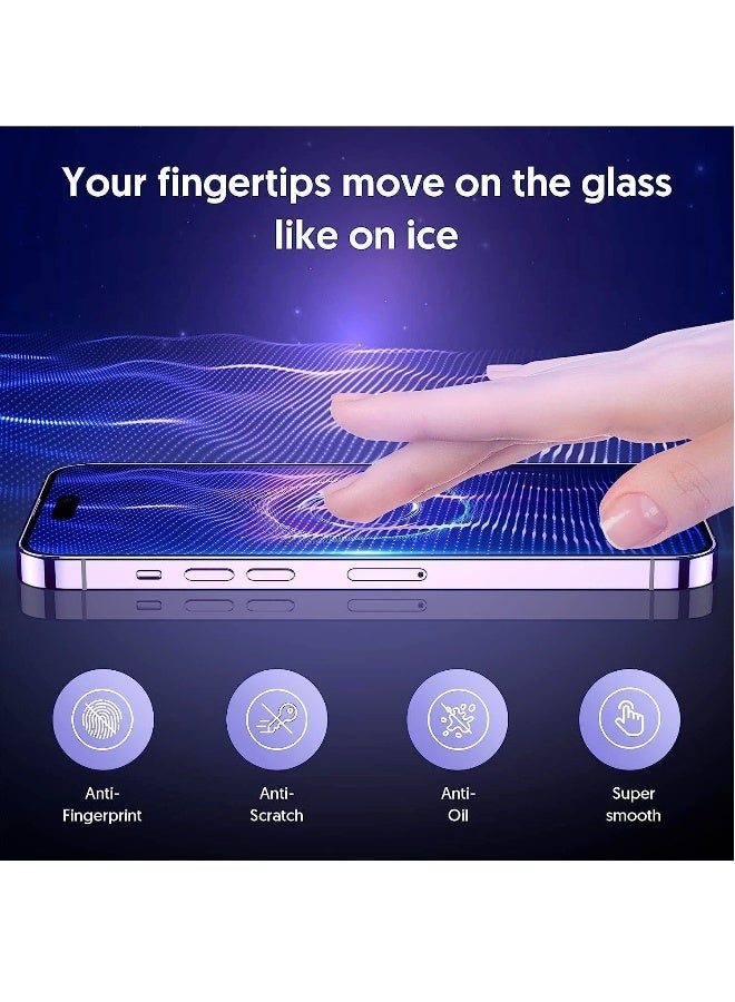 DUSALA 【3+3 Pack】 for iPhone 15 Pro Screen Protector with Camera Lens Protector 9H Tempered Glass Film HD Clear Sensitive Full Coverage Protector for iphone 15 Pro (iphone 15 Pro) - Image 5