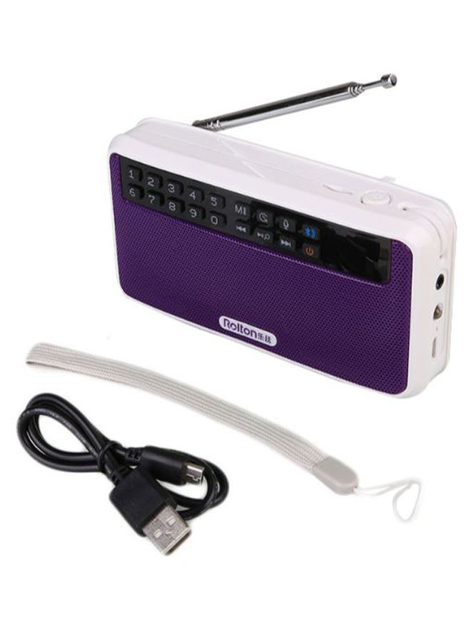 NIBEMINENT Digital Bluetooth Wireless Mini FM Radio 113842 Purple/Black 