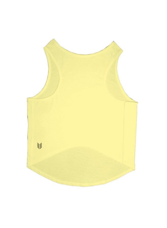 rusepin - .Pet Striped Paw Round Neck Sleeveless Vest Tank T-Shirt/Tees For Dog Clothes Summer Apparel./Medium (Chubby Pugs, Beagle Etc.) / Lemon Tonic - Image 1