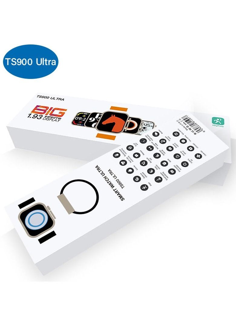 أس أه بي TS900 ULTRA ساعة ذكية 1.93 بوصة شاشة تعمل باللمس عالية الدقة مقاومة للماء ، اتصال بلوتوث ، مع مراقبة ضغط الدم ومعدل ضربات القلب ، ساعة ذكية رياضية رقمية  - Image 2