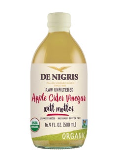 De Nigris DE NIGRIS APPLE CIDER VINEGER Raw & Unfiltered  500ML  - Image 1