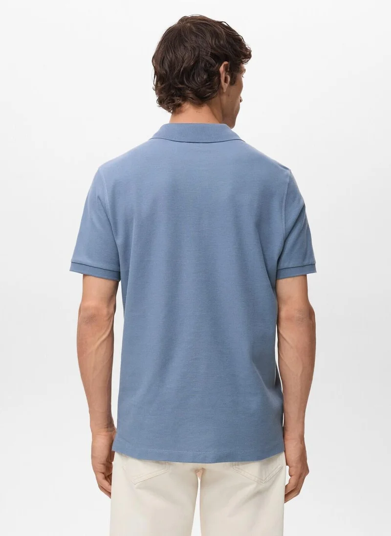 Mango Man Regular-fit cotton piquÃ© polo shirt