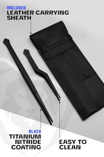 Dalstrong Professional Food Tweezers and Kitchen Tongs Set-2pc(6.5" & 10")-High-Precision, Black Titanium Coating, Multi-Use, 304 Stainless Steel-Gift Perfect for Culinary - Image 5