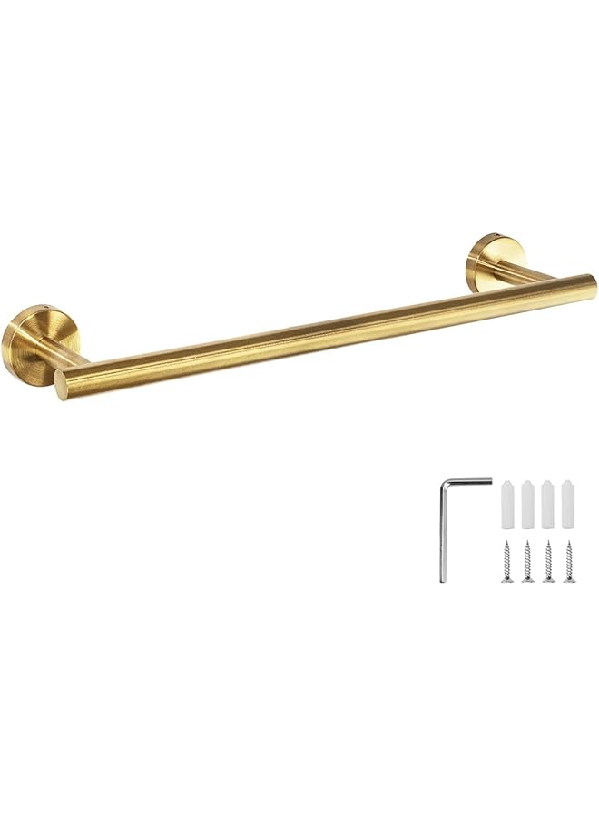 promass Gold 16" Towel Rails Brushed Nickel Wall Mounted SUS304 Stainless Steel Bathroom 40cm Towel Bar Towel Holder