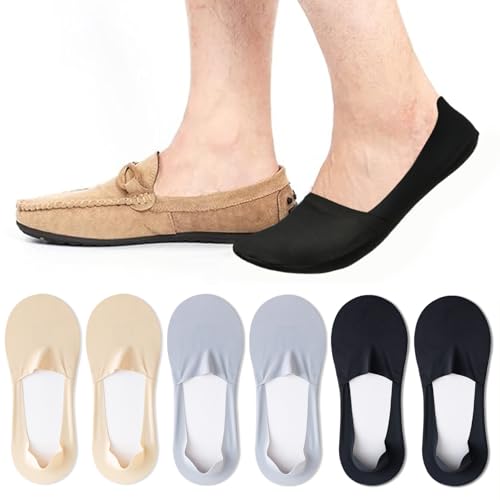Caudblor Men Thin No Show Socks for Loafer, Invisible Low Cut Liners No See Non Slip Sock 6 Pairs - Image 5