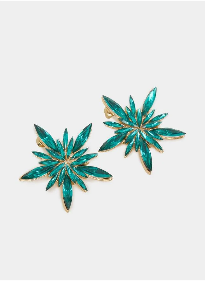 ستايلي Star Rhinestone Stud Earrings