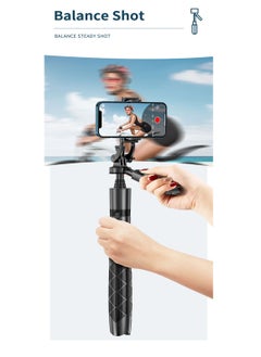 Meiyilan 65-100mm Phone Tripod & Selfie Stick, Tripod for iPhone with Remote Extendable All-in-1 Travel Light Phone Tripod Stand, Portable Camera Tripod with Cell Phone iPhone Android Camera GoPro, Black  - Image 3