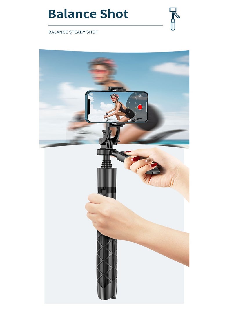 مييلان حامل ثلاثي للهاتف وعصا سيلفي 65-100 ملم، حامل ثلاثي القوائم لهاتف iPhone مع جهاز تحكم عن بعد قابل للتمدد الكل في 1 حامل ثلاثي للهاتف خفيف الوزن، حامل ثلاثي القوائم محمول للكاميرا مع الهاتف الخلوي iPho  - Image 3