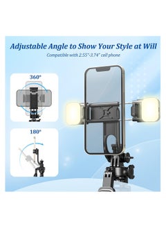Meiyilan 65-100mm Phone Tripod & Selfie Stick, Tripod for iPhone with Remote Extendable All-in-1 Travel Light Phone Tripod Stand, Portable Camera Tripod with Cell Phone iPhone Android Camera GoPro, Black  - Image 4