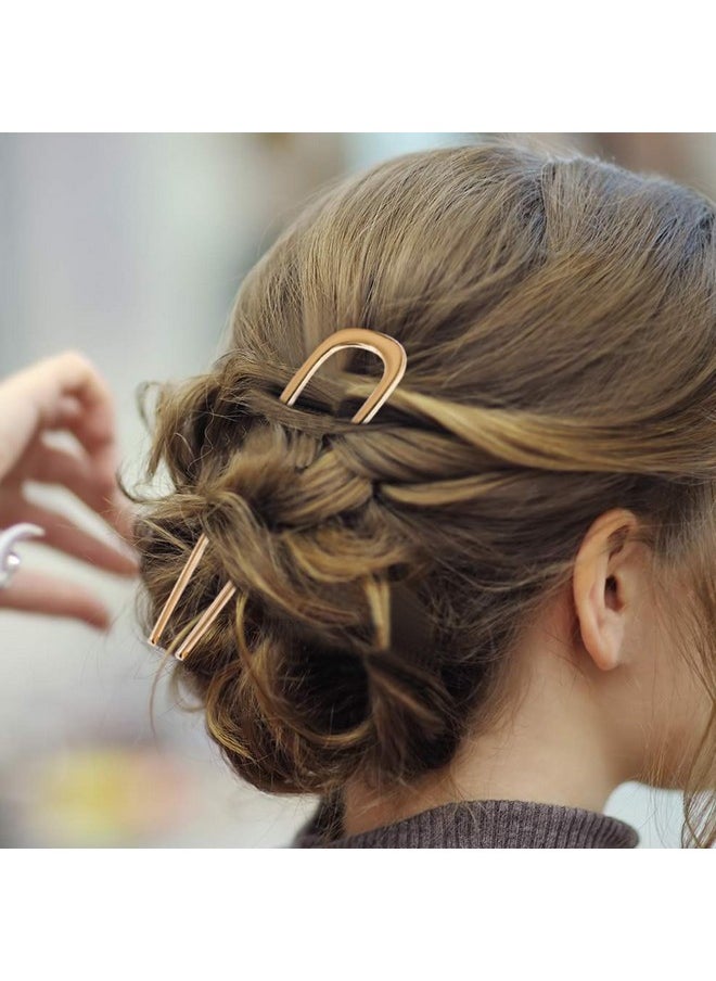 FRDTLUTHW - FRDTLUTHW 5.5Inch Large French Hair Pin, U-shaped 2 Prong Bun Hair Sticks for Thick Long Hair(pack of 2) - Image 1
