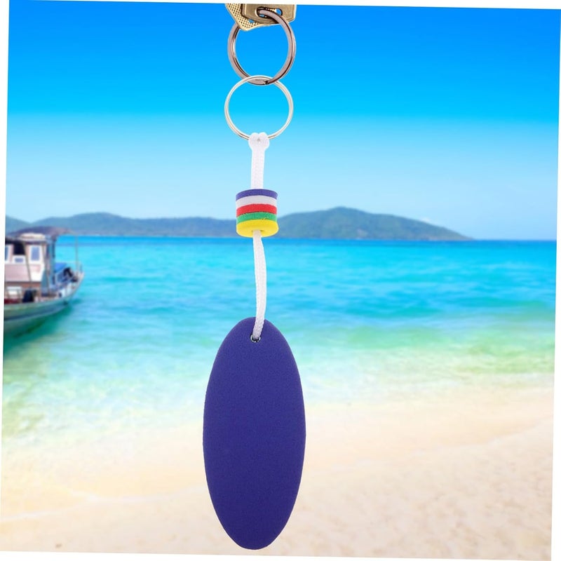 6pcs Oval Foam Floating Keychain Versatile Key Ring for Boating Fishing Surfing Sailing Outdoor Sports Stylish Functional Key Float for Water Activities - Image 5