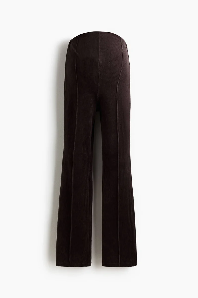 H&M MAMA Flared velour trousers