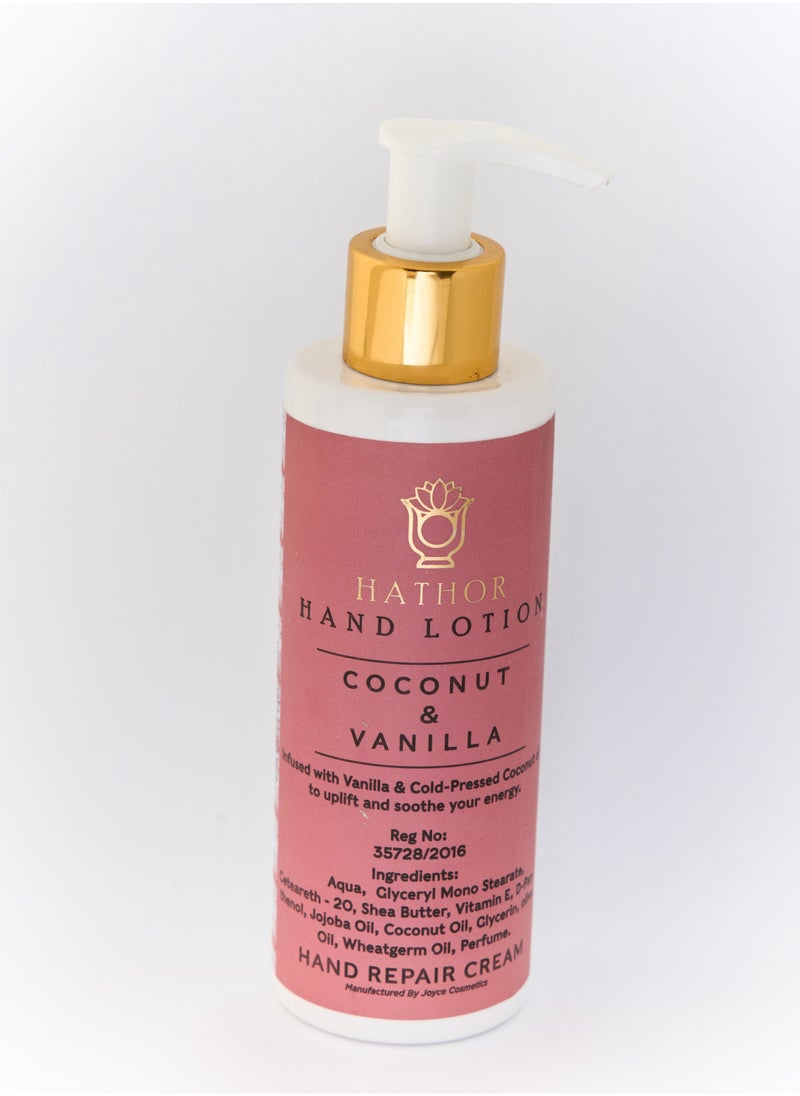 HATHOR - Hand lotion infused with Coconut & Vanilla - Image 1