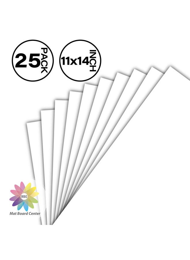 MBC MAT BOARD CENTER - Mat Board Center Pack Of 25 11X14 White Backing Boards 4 Ply Thickness For Pictures Photos Framing Support Great For Diy Projects Art Prints - Image 1