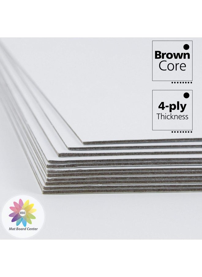 MBC MAT BOARD CENTER - Mat Board Center Pack Of 25 11X14 White Backing Boards 4 Ply Thickness For Pictures Photos Framing Support Great For Diy Projects Art Prints - Image 1