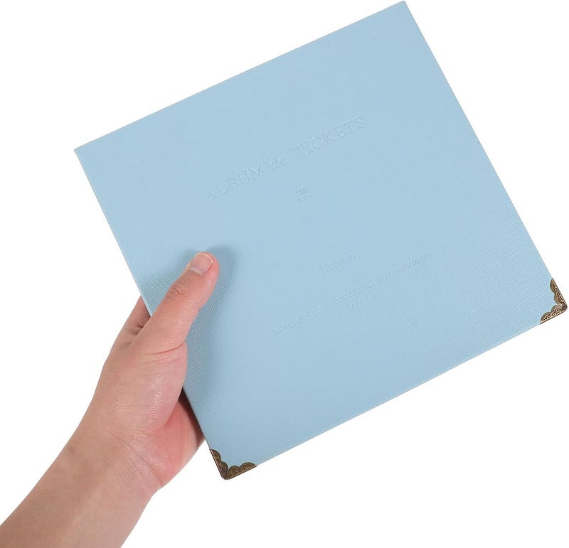 Multi-function Ticket Collection Album for Movie, Plane, and Train Tickets, Portable Souvenir Storage Book with Loose-leaf Pages, Light Blue Commemorative Organizer for Travel and - Image 4