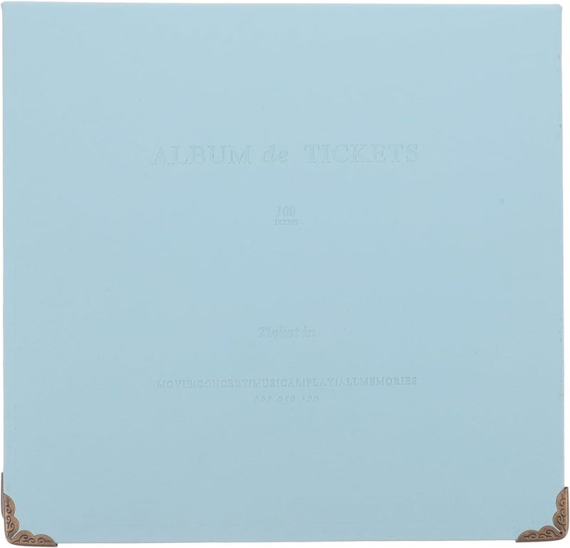 Multi-function Ticket Collection Album for Movie, Plane, and Train Tickets, Portable Souvenir Storage Book with Loose-leaf Pages, Light Blue Commemorative Organizer for Travel and - Image 1