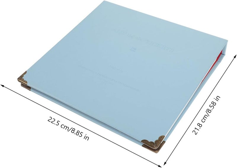 Multi-function Ticket Collection Album for Movie, Plane, and Train Tickets, Portable Souvenir Storage Book with Loose-leaf Pages, Light Blue Commemorative Organizer for Travel and - Image 2