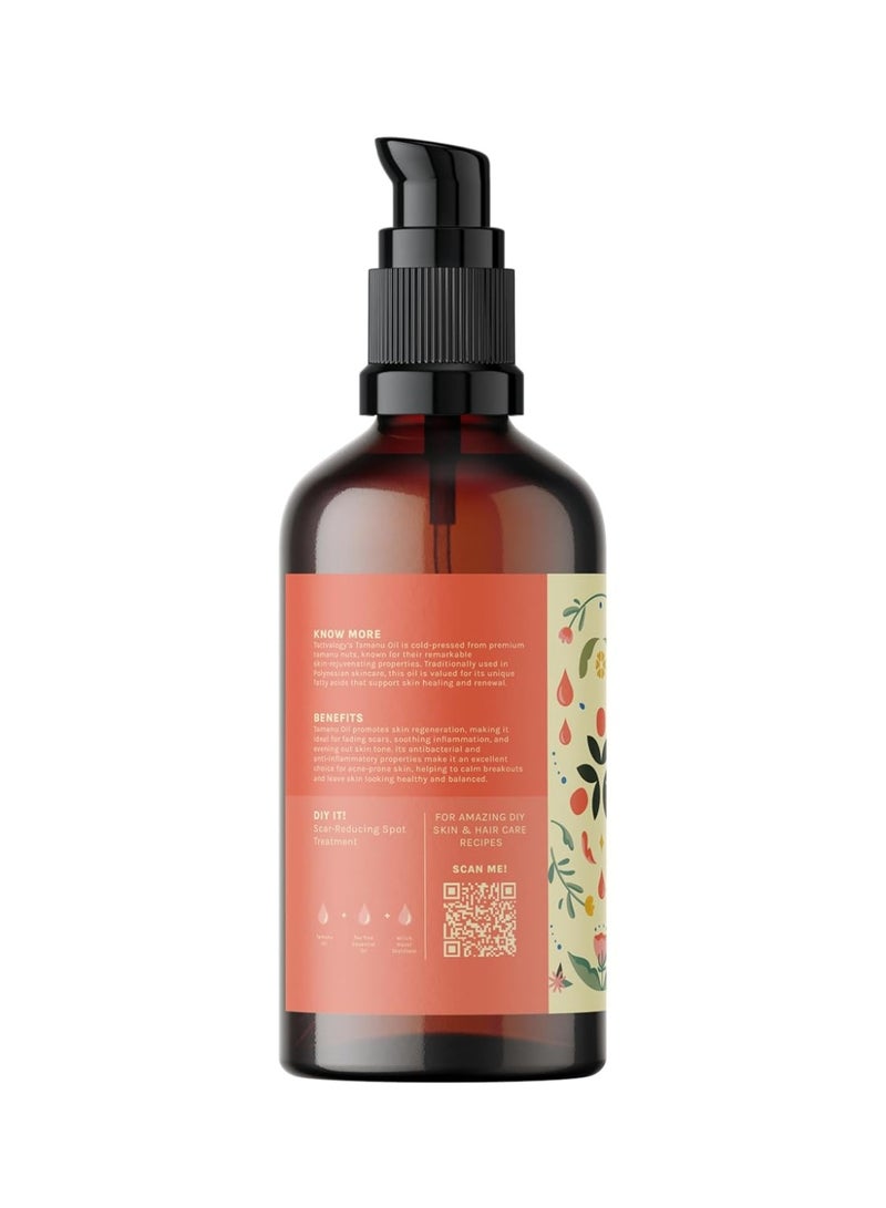 Tattvalogy Tamanu Oil | Calophyllum inophyllum | 100 % Pure & Natural | Face & Body Moisturizer | Cold Pressed Oil For Skin & Hair | Face & Body Moisturizer | For Soothing & Healing | In Glass Bottle - 50 ml - Image 2