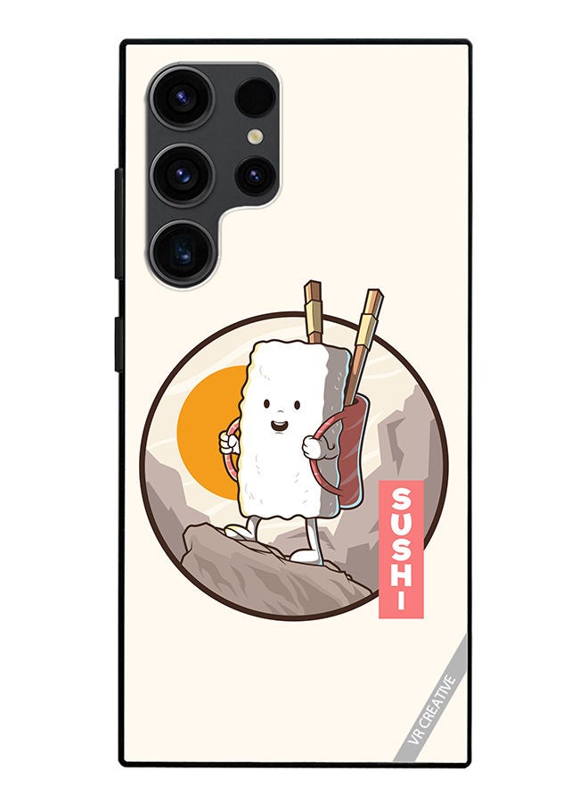 VR CREATIVE Protective Case Cover For Samsung Galaxy S23 Ultra 5G Travel Sushi Design Multicolour - Image 1