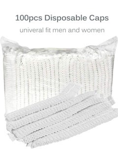MiMi & BeiBei 100Pcs Bouffant Caps Surgical Head Caps Bouffant Non Woven Cap Dustproof and Disposable Caps Non Woven Shower Caps Disposable Hair Nets Surgical Caps White  - Image 2