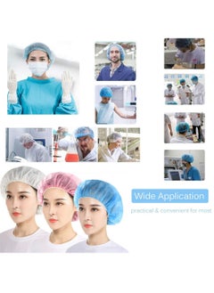 MiMi & BeiBei 100Pcs Bouffant Caps Surgical Head Caps Bouffant Non Woven Cap Dustproof and Disposable Caps Non Woven Shower Caps Disposable Hair Nets Surgical Caps White  - Image 5